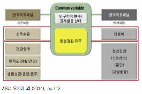 한국복지패널과 한국의료패널 데이터연계 흐름도