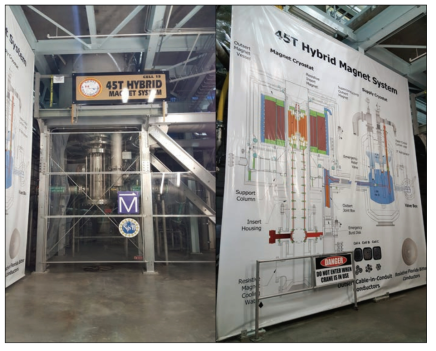 MagLab이 보유한 세계 최고기록의 45T hybrid magnet과 설명도