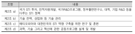 STEPI-에티오피아 과학기술부 협력의 범위