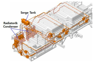 2층 전기버스 배터리 냉각시스템