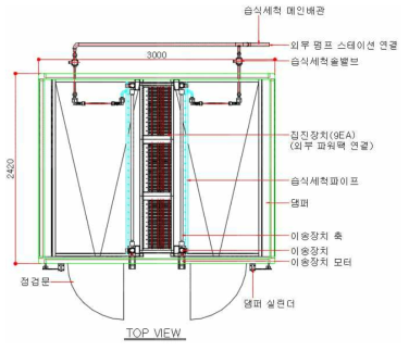 전기집진부 단면 상세 설계도