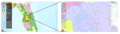 플로리다주(州)의 싱크홀 데이터 지도와 특정 싱크홀에 대한 정보 출처 : https://ca.dep.state.fl.us/mapdirect/?focus=fgssinkholes