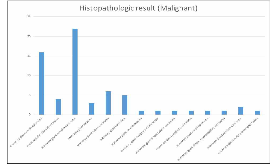 악성 유선종양 Subtype (Histopathologic result)