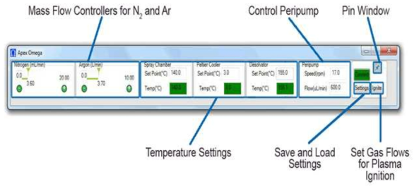 Control software of APEX Omega HF