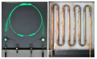 LWCC and a home-made copper tube located at up & down sides of LWCC to maintain temperature during absorption measurement