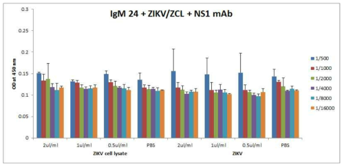 항 ZIKV-NS1 IgM #24 항체를 이용한 sandwich ELISA