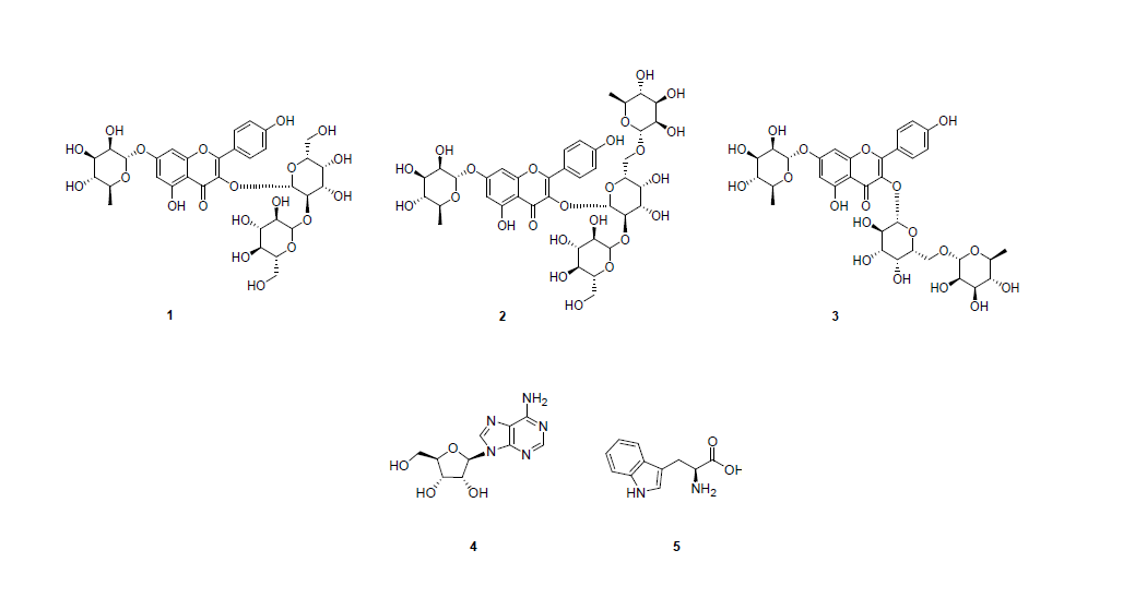 Structures of isolated compounds from the seeds of L. culinaris