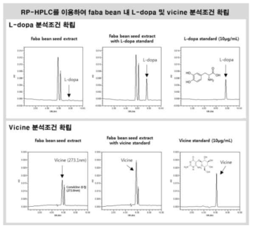 RP-HPLC를 이용한 faba bean 종자의 L-dopa 및 vicine의 동시 분석 조건 확립