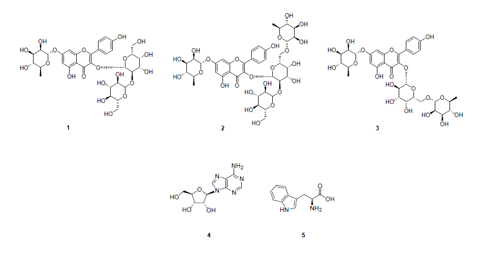 Structures of isolated compounds from the seeds of L. culinaris