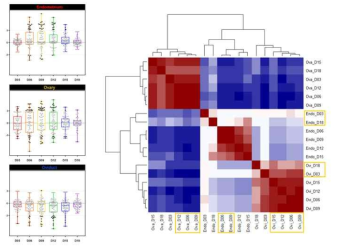 Distributions and Correlations of core bridging gene expressions