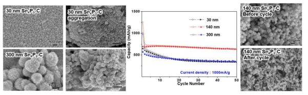 다양한 크기의 나노구조체 합성을 통한 전극 최적화