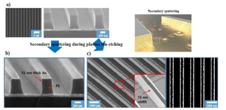 플라즈마 이온 반응을 통한 10nm대 표면구조체 제작 결과