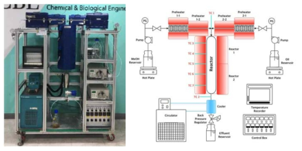 과제 1단계에서 제작된 연속식 FAME 제조 장치