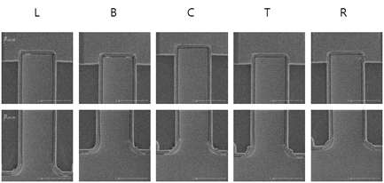 Nitride strip 후 top-view 패턴 이미지