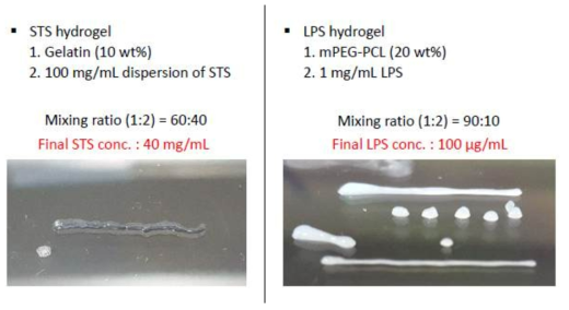 STS와 LPS를 혼합한 하이드로젤