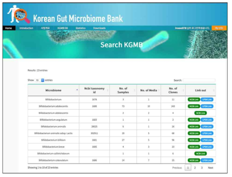 종 검색 결과 페이지