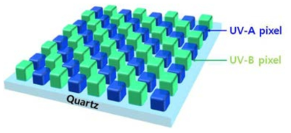 UV-A, B 광변환이 가능한 복합 필름 모식도