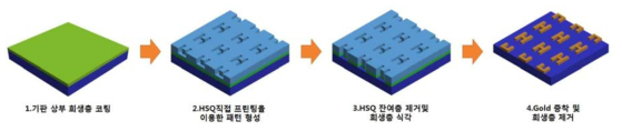 Au H패턴 형성 공정 모식도