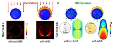 Nanocrescent Au가 UCNPs에 미치는 영향