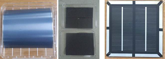 플렉서블 CIGS 박막 및 이를 이용한 태양전지 사진 (10X10cm2)
