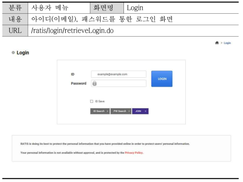 (사용자) Login 화면