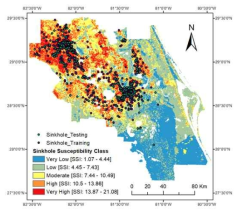 Sinkhole susceptibility map by FR method