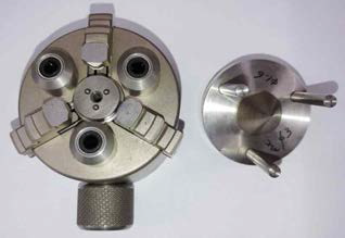 Fixture for piston-on-3-balls biaxial flexural strength test