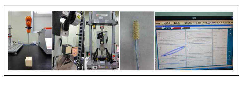 10 pcf 밀도의 sawbone 사용과 실험설정 조건 및 방법을 개선하여 기존의 문제점을 보완한 고정 강도력 측정실험