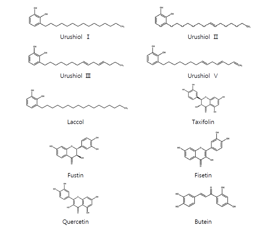 Chemical structures of target compounds