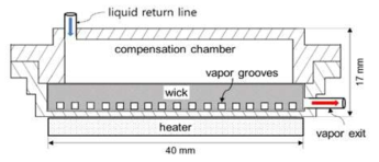 Schematic of the LHP evaporator