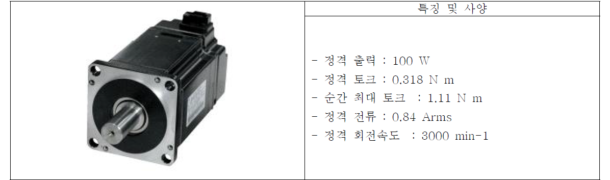 모션 시스템 사양(서보모터)