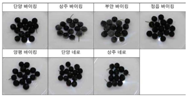 Pictures of chokeberry samples