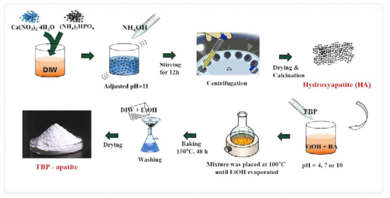 Hydroxyapatite와 TBP를 이용한 흡착제 합성방법