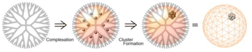 덴드리머를 주형으로 활용한 단일금속 나노입자 촉매 합성법 개요