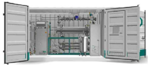 독일 Hydrogenious Technologies 社의 수소추출시스템 모형. (출처:Hydrogenious Technologies 社 홈페이지)