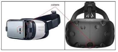 삼성 Gear VR(좌), HTC Vive(우)