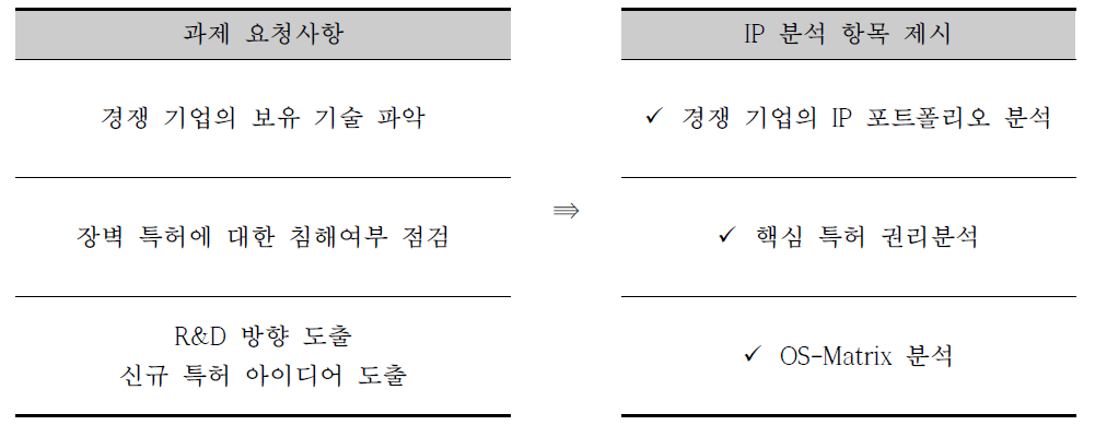 과제 요청사항에 따른 IP 분석 항목