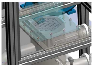 테스트 섹션 하단 Grid CAD 형상