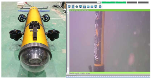 잠수정 전면부(카메라)와 카메라 데이터