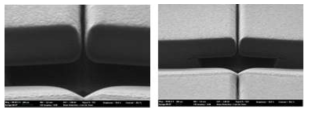 나노갭 전극의 단면