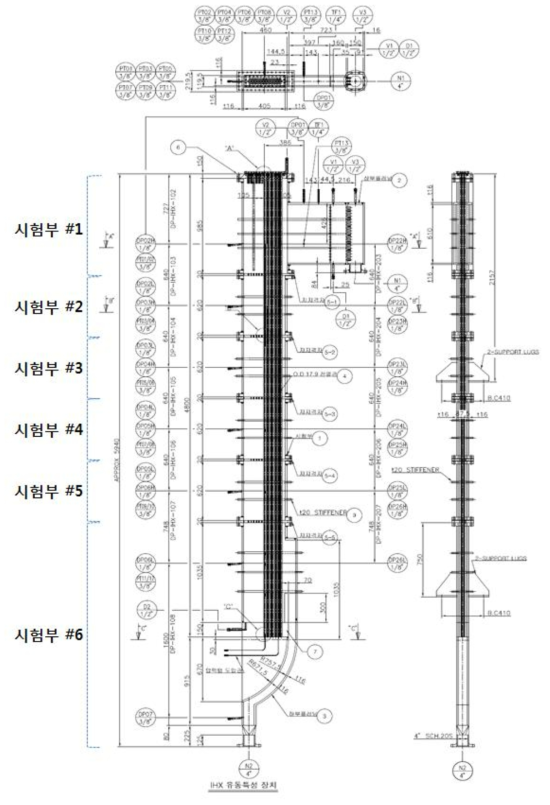 IHX 유동특성 시험장치 제작 상세 수치