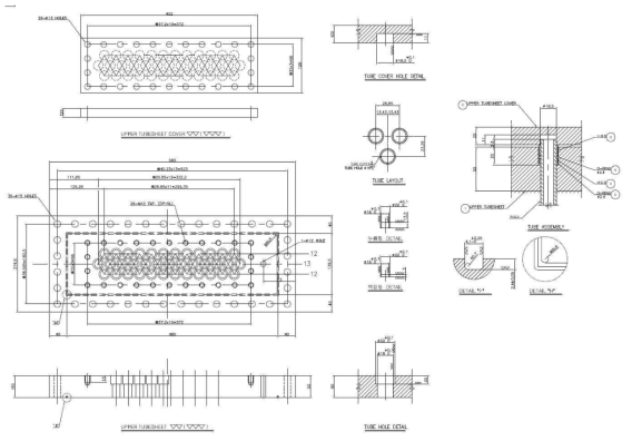 시험부 #1 tube sheet