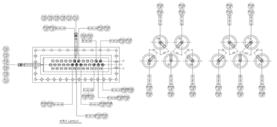 시험부 중심에서의 압력측정을 위한 도압관 위치