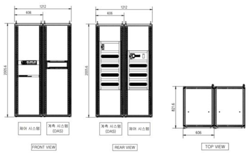 계측/제어시스템 랙 제작 사양
