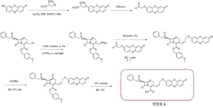 Resorufin conjugated betalactam 형광체 합성(3)