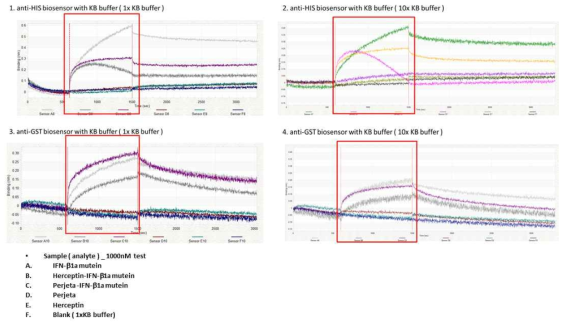 Anti-HIS, anti-GST sensor를 활용한 예비 non-specific binding test