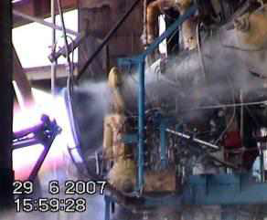 RD0146М oxygen-methane engine fire test at KBKhA’s test facility