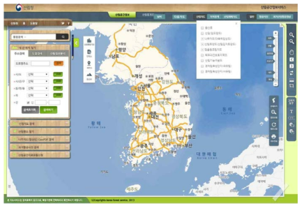 산림공간정보시스템 웹서비스