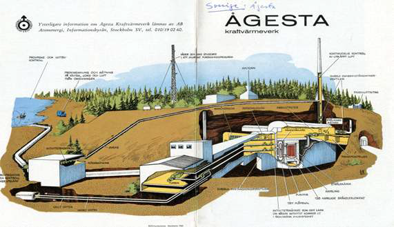 스웨덴의 Agesta 원자로 모습[Vattenfall, 2017]