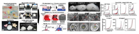“신축성-초소수성” 나노섬유 구조체를 활용한 약물 전달 시스템 개발